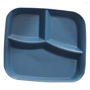 Servis uppsättningar Unbreakable Divided Plate Partion Control Plastfack Lunch Middag Serverande Tray 3 Fack Vuxna vuxna