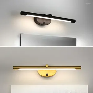 Vägglampor Modern LED -badrumslampa Hårdvaru SCONCE MED Touch Switch för sovrumets badspegellinje