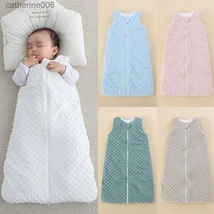 Sacos de dormir para bebês recém-nascidos, sacos de dormir, outono inverno, colcha quente, roupa de cama para recém-nascidos, lã macia, envoltório, saco de dormir, 0-12 mesesL231225