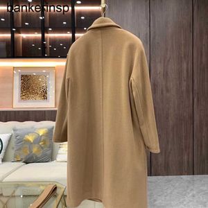 Top Luxury Coat Maxmaras 101801 Pure Wool Coat Baiocco Camel Fleece Short Coat Camel Correct Edition Coat Warm and ThickenedTA93