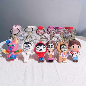 Подарки украшения 3D Coco Keychain Персонаж ПВХ резиновый урегулированный