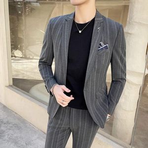 Abiti da uomo Fine (Suit Pantaloni) 2023 Business Fashion Trend Bella versione coreana della Slim High-End Twilece Suit