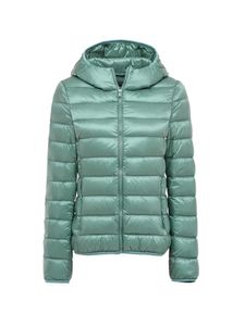 Jackor Kvinnor Winter Coat 2022 Ny Ultra Light Portable Down Jacket Fashion Warm Slim Hooded Down Coat for Women Windsecture Parkas