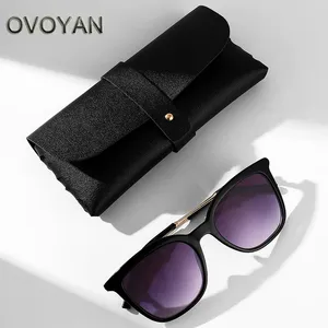 Güneş Gözlüğü Ovoyan Vintage Square Women Kadınlar/Erkekler İçin Desinger Lüks Gözlükler Yuvarlak Metal Retro Eyewear Gafas de Sol Hombre UV400