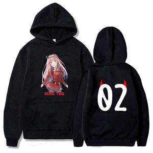 Noll två älskling i Franxx överdimensionerade hoodies anime hoodie streetwear tröja män/kvinnor barn lösa huva kläder tröja