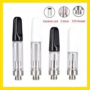 2024 New Design Atomizer TH205 Cartridge 510 Thread Ceramic Coil Oil Cartridge Ceramic Tip Coil Smoking Glass Tank M6T DANK