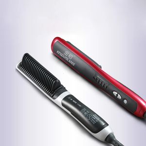 Escova elétrica profissional para alisamento de cabelo feminino, modelador elétrico para pente rotativo 231225