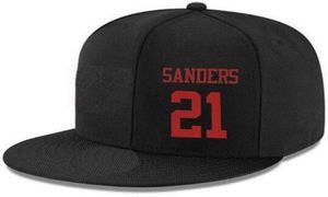 Snapback Hats Niestandardowe Nazwa gracza Numer 8 Młody 21 HATS Sanders Dostosowane wszystkie czapki zespołu Akceptuj Flat Hafloidery Logo Na1891983