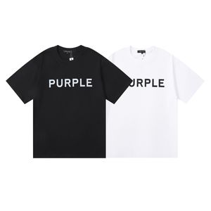 Tees PurpleTシャツ夏のファッションメンズレディースデザイナーTシャツスリーブトップレターコットンショートスリーブ高品質のポロス服