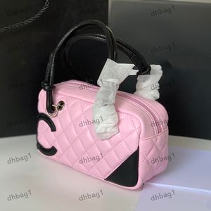 Bolsa de boliche Moda Mulher Bolsa de ombro de 20 cm de couro Diamante clássico LOGO DO BANDO DE LUZULO Bolsa de luxo Bolsa de maquiagem Saco de maquiagem Doce Princesa sacoche Sacoche