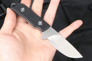 Coltello dritto di sopravvivenza piccolo di alta qualità Lama in acciaio D2 Maniglia G10 Coltelli tattici EDC Coltelli da caccia da campeggio esterno