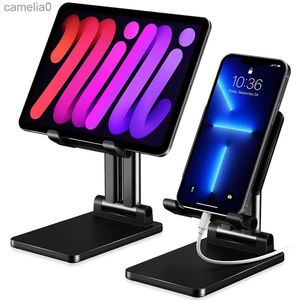 Tablet PC Stands Cell Phone Stand Holder Adjustable Desktop Tablet Holder Universal Table Cell Phone Stand For Phone iPad Kindle TabletL231225