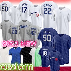 Mookie Betts Clayton Kershaw Jersey Freddie Freeman Max Muncy 17 Shohei Ohtani Jackie Robinson JD Martinez Noah Syndergaard Walker Buehler Chris Taylor