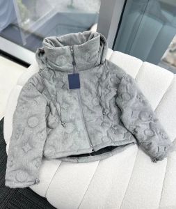 Nuova giacca alla moda da uomo del designer, piumino invernale da donna, classico piumino double face, motivo a lettere in lana
