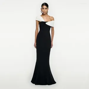 Casual Dresses Factory Wholesale Women's Black Slash Neck Slim Fit Sexy Boutique Celebrity Cocktail Party Bandage Long Dress