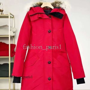 Piumino da donna invernale per il tempo libero all'aperto Sport bianco anatra antivento Parker berretto lungo in pelle con colletto caldo vera pelliccia di lupo elegante cappotto classico da donna Parka 870 970