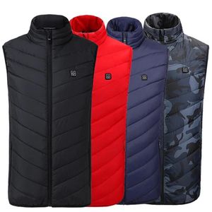 Jaquetas de aquecimento Jackets USB Switch 211 Zone Aquecida colete elétrico Térmica Caça ao ar livre Casaco masculino Roupas acolchoadas inteligentes femininas