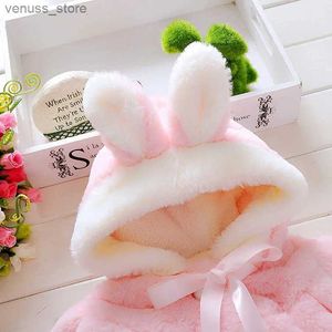 Clothing Sets New Winter Coat Lovely Solid Color Fashion Baby Girls Fur Ball Small Fresh Rabbit Hat Clothes Latest Doll Clothes