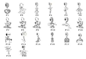 Yeni 925 STERLING Gümüş Fit P Charms Bilezikler Köpek Kedi Elephant Crown Bandcage Horse Songon Cazibe Avrupalı ​​kadınlar için orijinal moda mücevherleri6362398