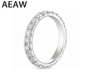 AEW S925 Silver 08ctw 18mm DF Color Moissanite Eternity Wedding Band Moissanite Ring for Women Ladies Ring X2202146918898