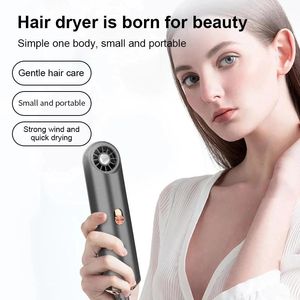 Dryers Portable Mini Leafless Hair Dryer Negative Ion Hot Cold Wind Travel Home Air Blower Temperature Control Hair Care Styling Tools