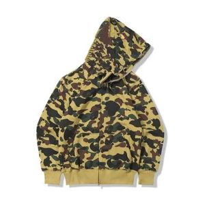 Mens Designer Hoodies zip up shark jackets Loose long sleeve hooded coats Camouflage high quality Jacket print woman hoody Long Sleeve bapes Tech Flee gl12