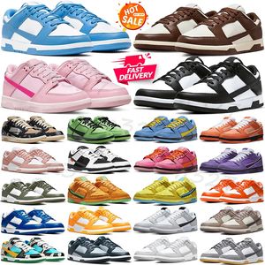 Lässige Schuhe flache Turnschuhe Tiefs Panda Rose Weiß schwarzes Flüsterteam Gold Blau UNC Triple Grey Nebel Himbeer Erdbeer Pfirsich Herren lässige Trainer Casual Trainer