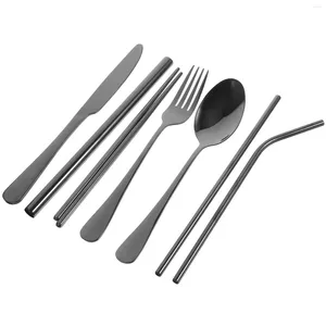 Set di stoviglie Set di posate occidentali Utensili da portata per feste Bacchette Posate riutilizzabili Buffet Bistecca in acciaio inossidabile Forchetta Cucchiaio Kit