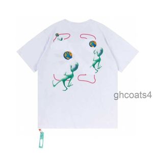 Yeni Erkek Tişörtler Tasarımcı Lüks Beyaz Klasik Tişörtlü Tişört Graffiti Sweatshirt ve Kadınlar Moda Konu Tee Çoklu Stiller Hip Hop Tees C1 Tie7