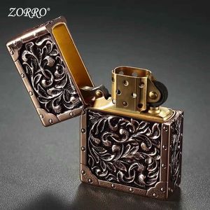 Новый бренд Zorro Pure Copper Fivessed Wind -Ronate Kerosene Lige Armor для подарков с коллекцией