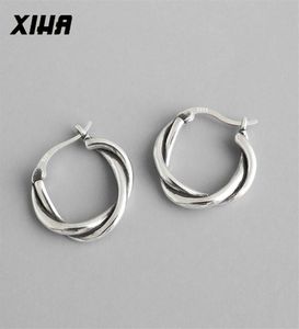 925 Sterling Silver Hoop örhängen för kvinnor Summertrend Round Earring Ear Piercing Korean Huggie Fashion Jewelry 200924256M7934291