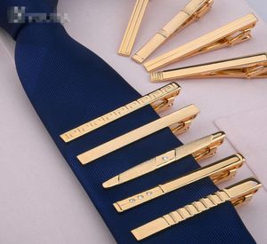 مقاطع التعادل الذهبية 13 أنماط أزياء مقطع مقطع Men039S Necktie لأب أعمال TIN CLIP هدية عيد الميلاد TNT FedEx2456737