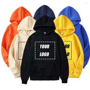 Męskie bluzy z kapturem niestandardowe logo DIY Para znajomych Rodzina Projektowanie obrazu nadruk odzież sporty sporty harajuku sweter rozmiar m-4xl