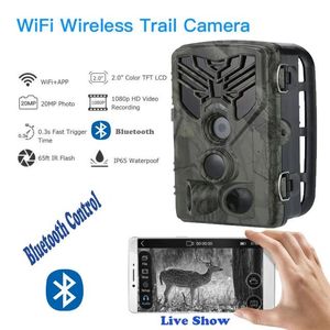 Combo WiFi Trail Camera Bluetooth Control Hunting Cameras WiFi830 20MP 1080p Night Vision Wildlife App Photo Traps Surveillance