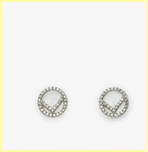 Orecchini a cerchio in argento di alta qualità Designer Orecchini con diamanti Orecchini a bottone F Orecchino in argento 925 per le donne Amanti Regalo Scatola di gioielli di lusso 25666050