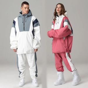 Esporte feminino homem conjunto de esqui à prova dwaterproof água ternos snowboard masculino ao ar livre montanha mulher snowsuit quente esqui alpino roupa roupas 231220