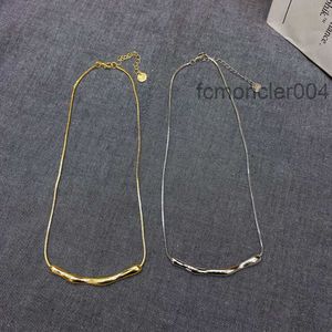 0FXY Pendant Halsband Necklace Light Luxury T Series Fashion Womens Simple Bamboo Design Smycken Textur Collar Chain Designer C Z7FR