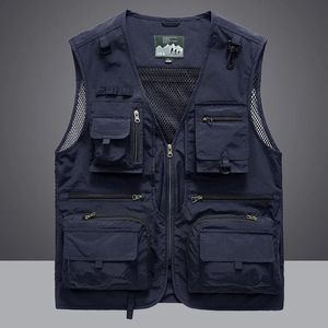 Jackor Waistcoat Vest Jacket Men MultiCocket Classic Male Sleeveless Coat Outdoor Photographer Fisher Jackor 5xl Vest Travel Clothes