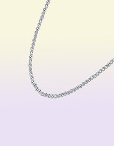 Brand new Plated sterling silver necklace 18INCHS4MM Hollow Bead Necklace DHSN114 Top 925 silver plate jewelry Beaded Neckla8194781