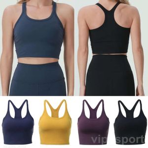 Outfits Lu Align Lu Womens Athletic Yogas Bras Cross Sport Tops Fitness stötsäker yoga väst med avtagbar push up underkläder jogging tigh