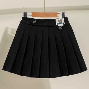 SKIRTS GIRL DA MINISSIZAÇÃO 2023 Autumn Novo 5-14 anos Garota de All Matching Pleated Student Style Girls Skirt Short 7-12YZLN231225