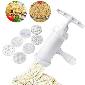 Baking Tools Household Mini Manual Noodle Maker Press Machine Pasta For Home (Press 7pcs Molds White)