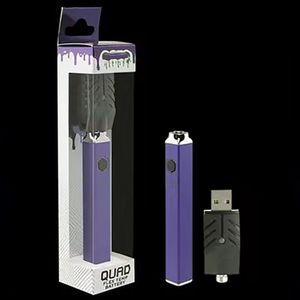 OOZE QUAD flex temp battery square vape pen battery 500mah 2.7v-4.2v bottom adjustment voltage type-c