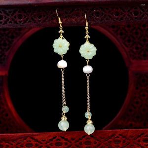 Dangle Earrings 1 Pair Fashion Korean Version Long Ear Hooks Jewelry Retro Jewellery Hanfu Cheongsam Accessories Women Girl Gift