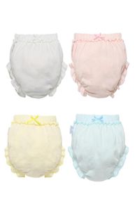 4 Piecelot Kids Cotton Panties Girl Baby Spädbarn Nyfödd mode Solid Bow Underpants For Children Gift 462 E38328466