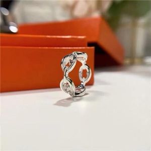 Rings Design nose ring letter rings love 925 sterling silver plated 18k gold glossy Original Velvet Bag