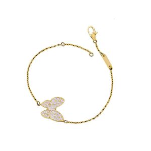 Van Clef Designer Armband smycken Kvinnor Originalkvalitet Charm Armband Guld Precision Butterfly Armband Fashionabla