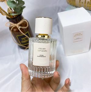 Üst kokulu koku kadın atölyesi des fleurs rosa damascena parfümler 50ml eau de parfum uzun ömürlü koku parfum doğal sprey deodorant