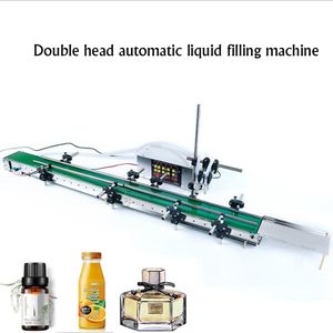 Bottiglia per latte d'acqua automatico flaccone Fial double Heads Machine con trasportatore più lungo di 1,2 m