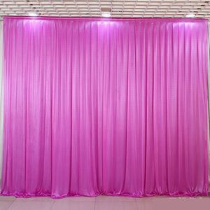 Hotsale Wedding Decoration Drapes Backdrop Curtain Romantic Ice Silk Stage Event Party Show Hotel Panels Wholesale